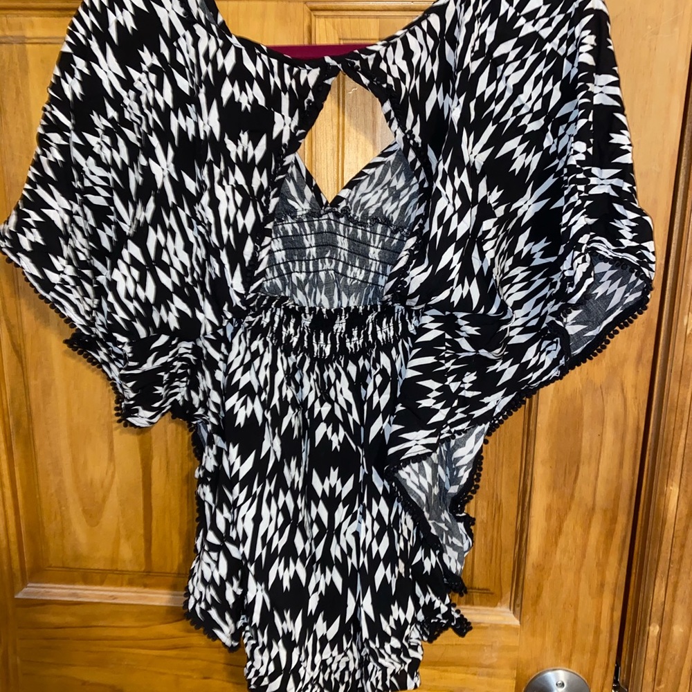 Victoria’s Secret Black and White Romper/Cover Up